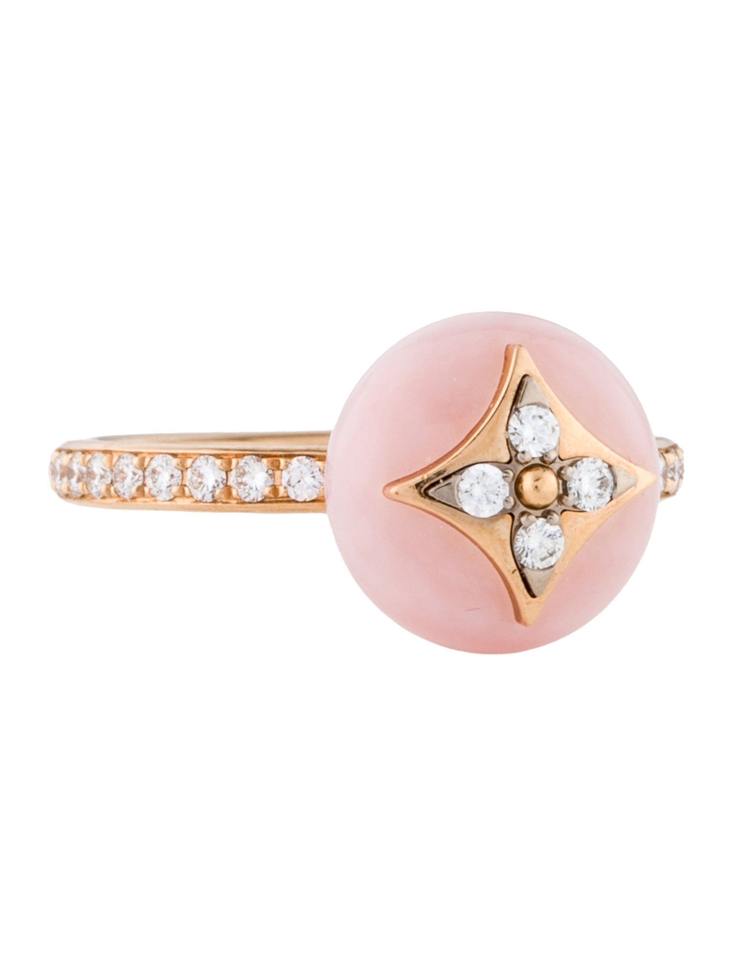 Louis Vuitton 18K Opal & Diamond Idylle Blossom Cocktail Ring